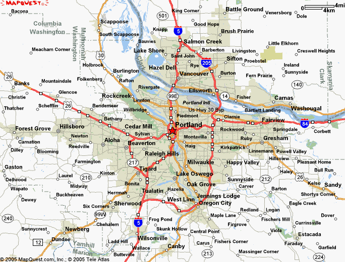 Portland and suburbs