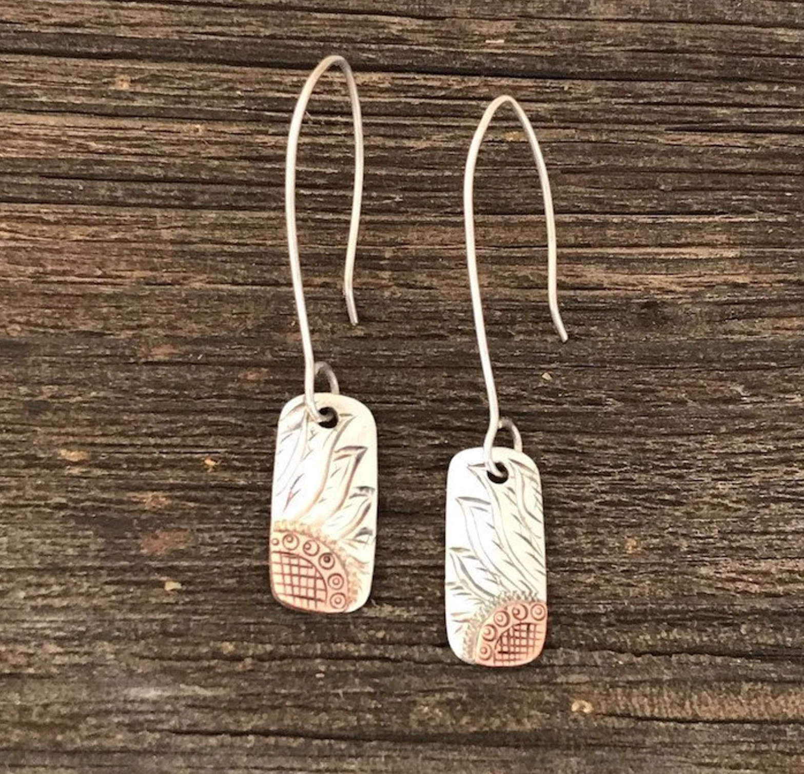 Sunflower Earrings {Delicate Drop}