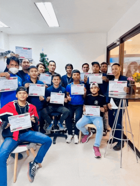 AA2000 Team showing their certifications