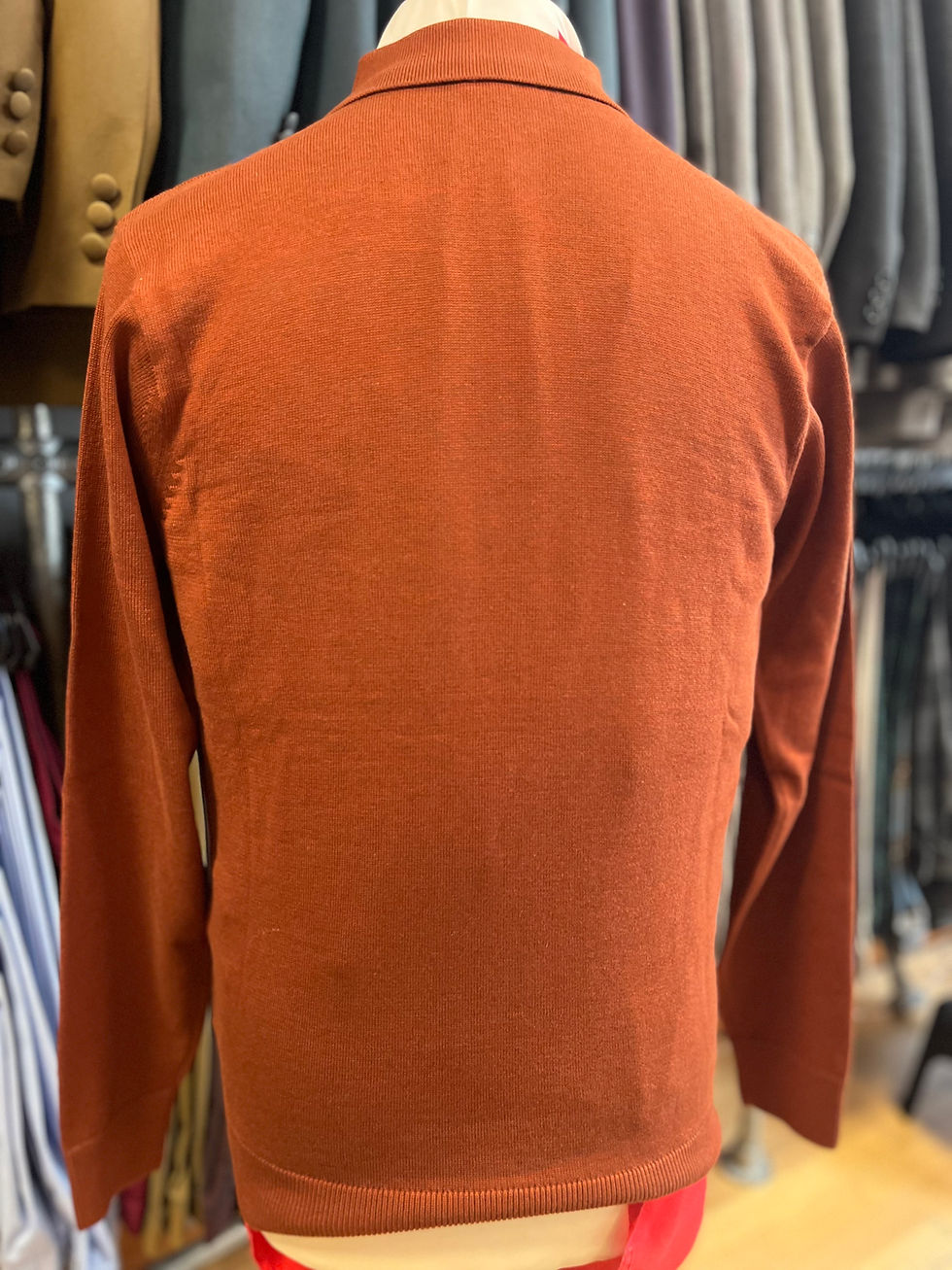 サムネイル： Gabicci "Soda" Long Sleeve Polo - Paprika