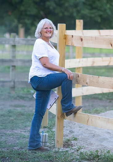 Kathy Shepard at the farm