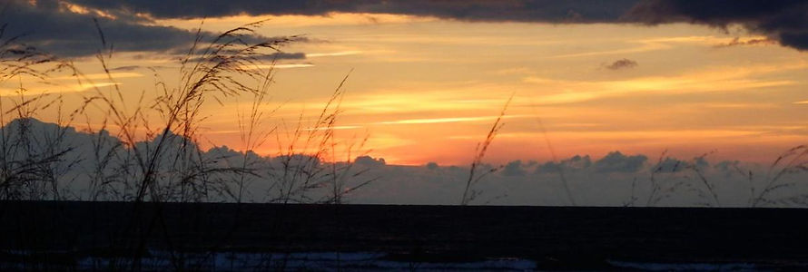 Winter sunset over Lake Huron at Sauble Beach Ontario Canada
