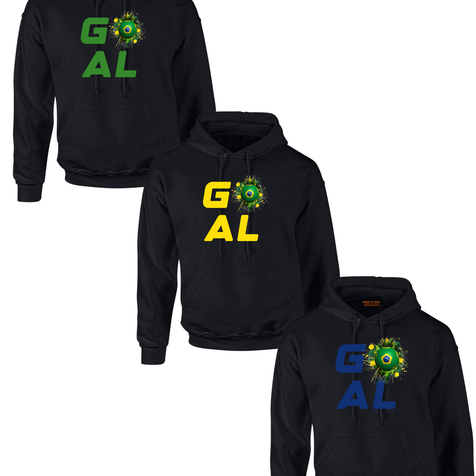 Brazil Goal Soccer Hoodie, Brazil Soccer Hoodie