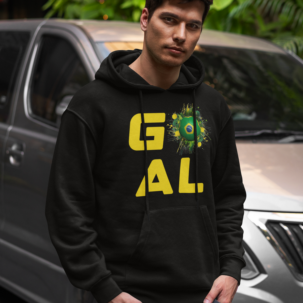 Brazil Goal Soccer Hoodie, Brazil Soccer Hoodie