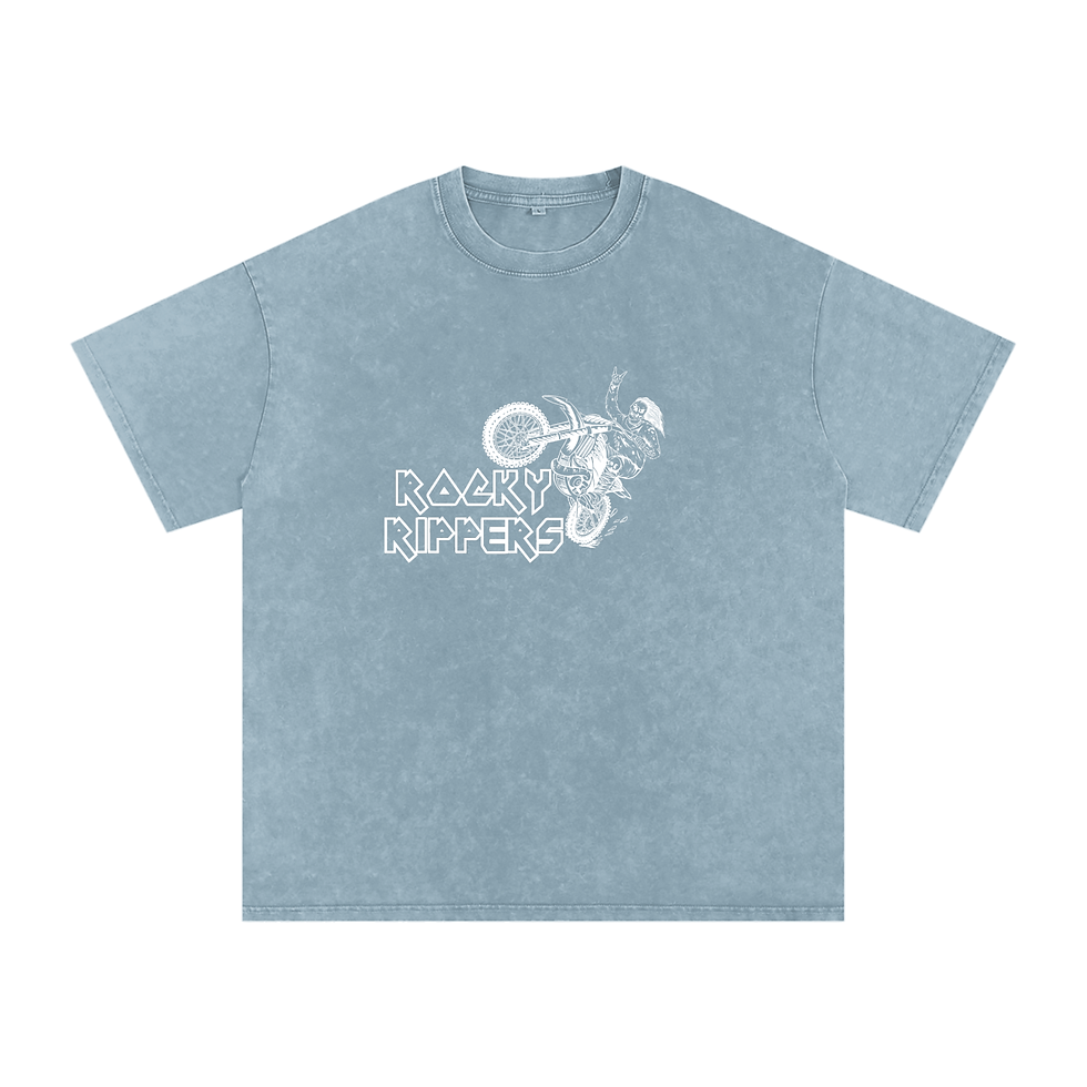 Thumbnail: Snow Washed Oversized Cotton T-Shirt White Rippers