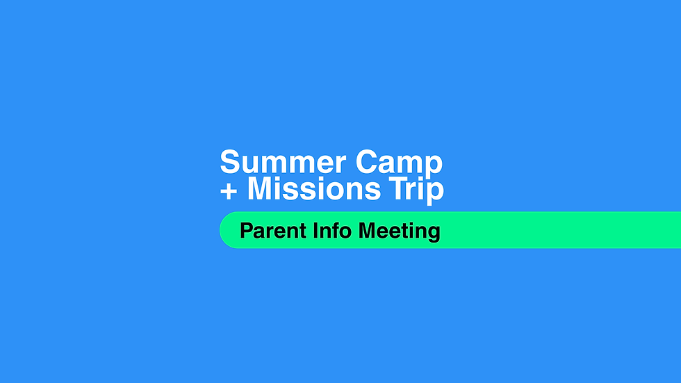 Parent Info Meeting