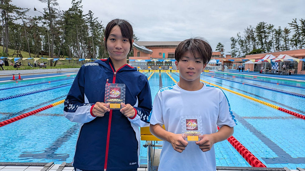左:岡 部 夏 希 選手 右:澤 浦 大 雅 選手