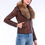 Thumbnail: Ravenna Leather Biker Jacket - Brown