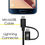 Thumbnail: Amzer Apple MFi Certified 2-1 Sync & Charge Lightning cable with micro