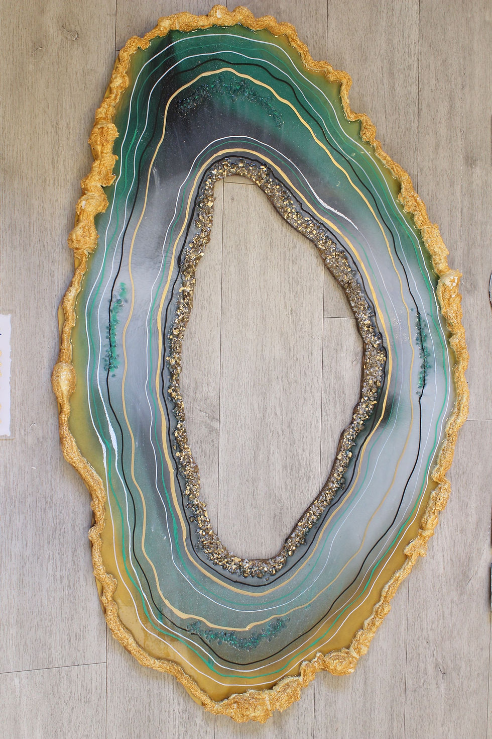 Thumbnail: Shades of Emerald Geode ArtWork