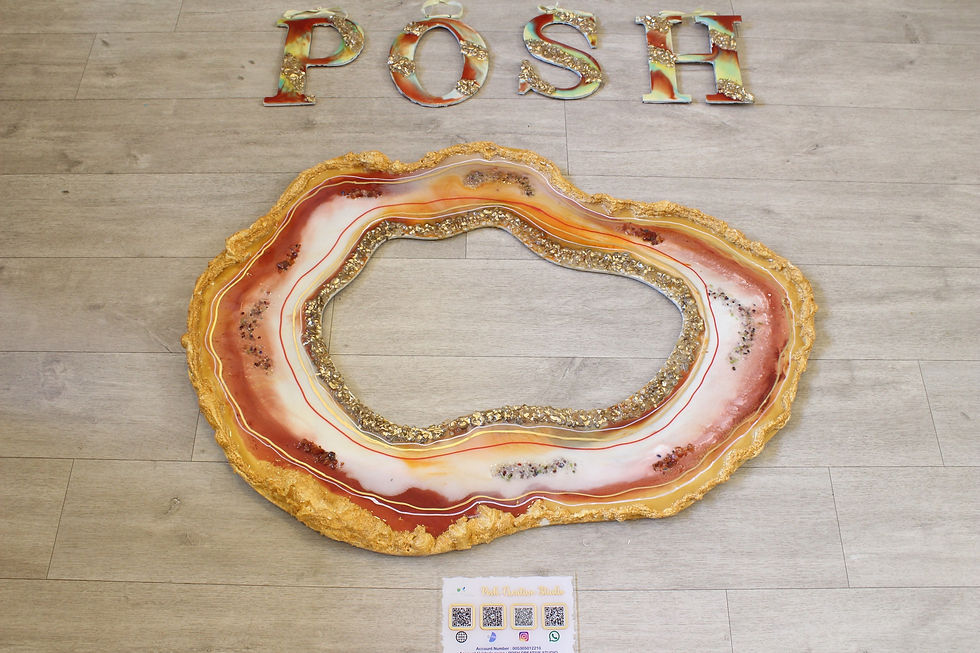 Thumbnail: Shades of Amber Geode Wall Art