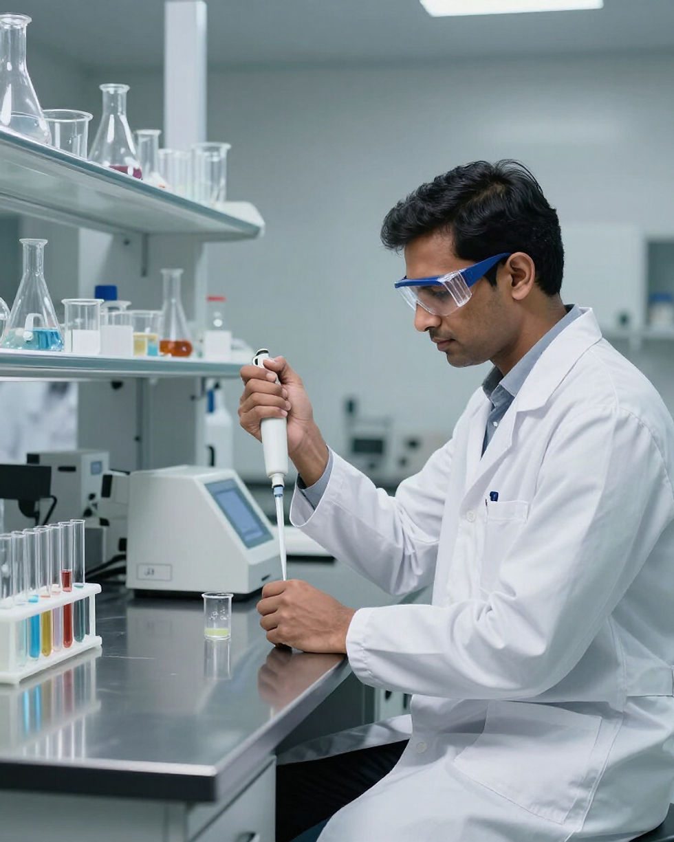 Chemical sourcing and laboratory quality control visual