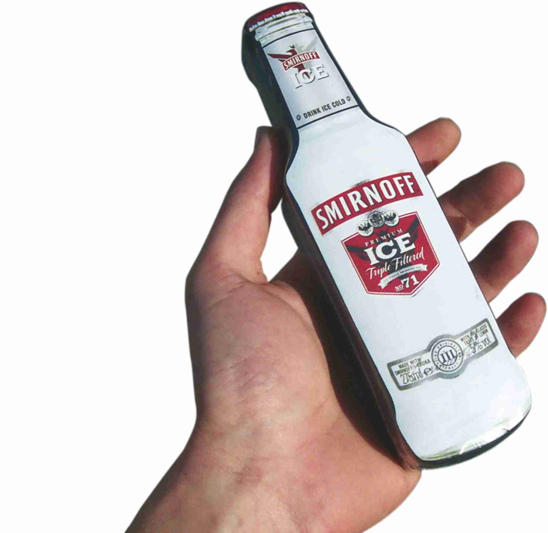 Compressed T-shirt in the shape of a special bottle