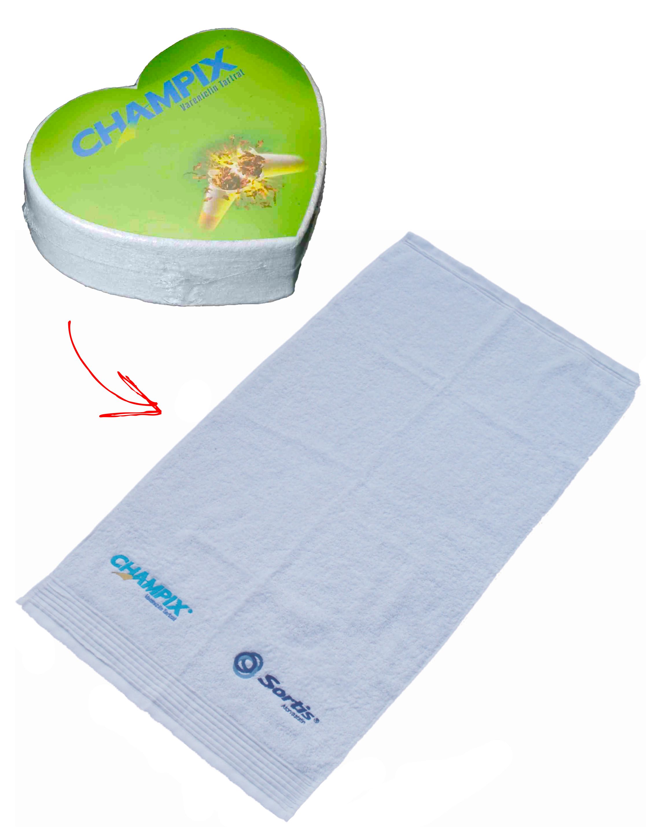 Toalla personalizada prensada