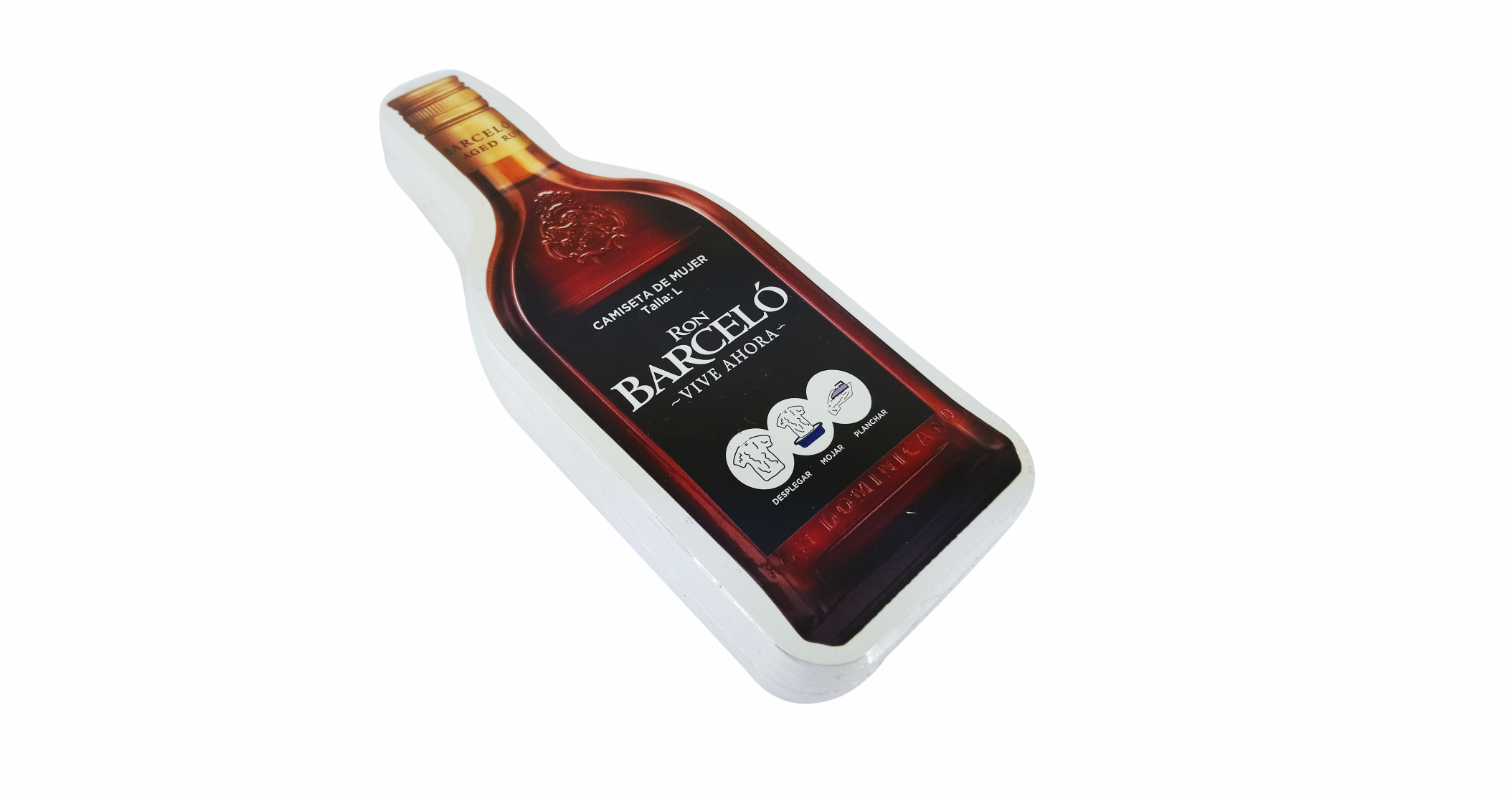 Compressed T Shirt bottle RON BARCELO 2.