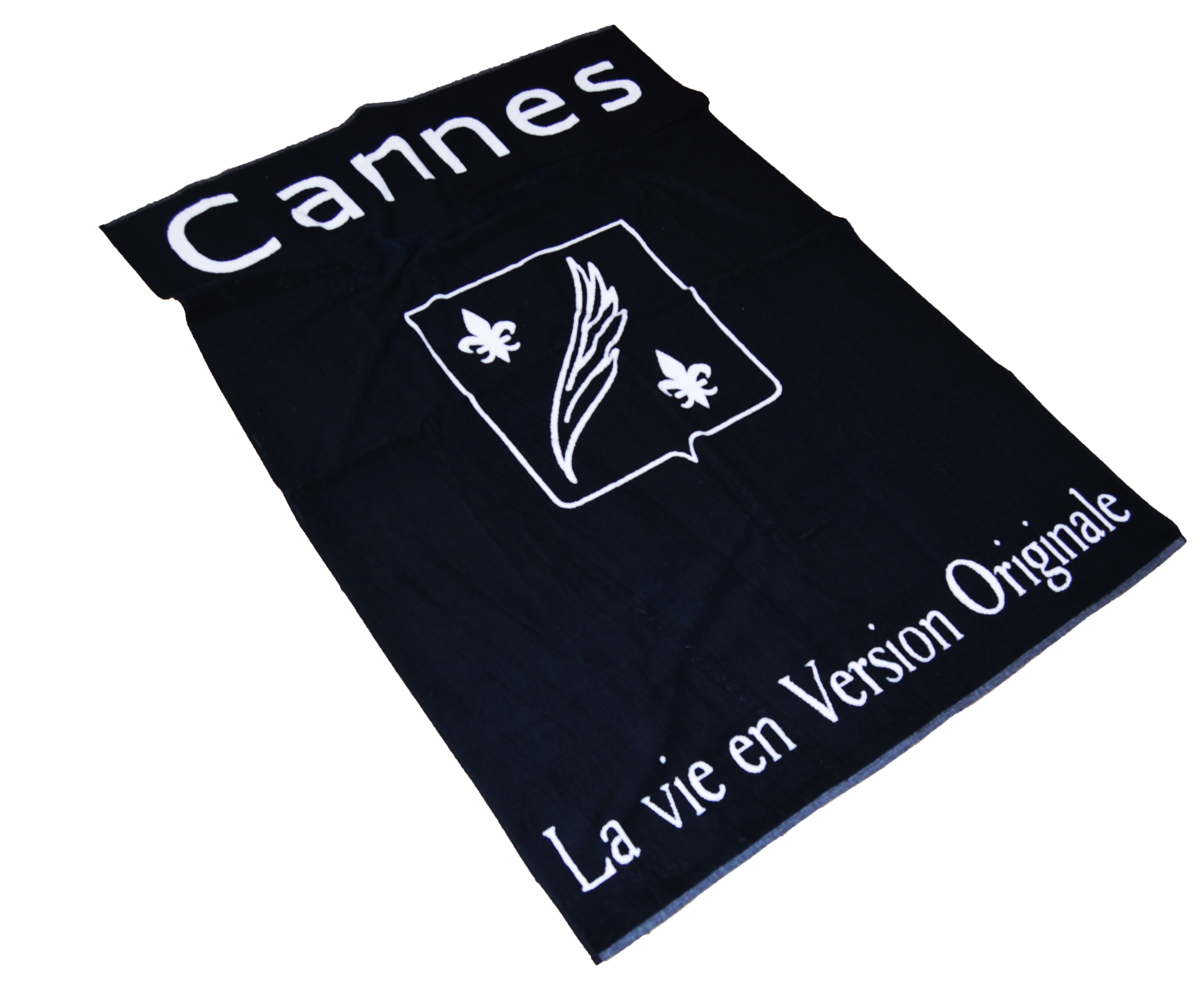 2 colour jacquard woven towel
