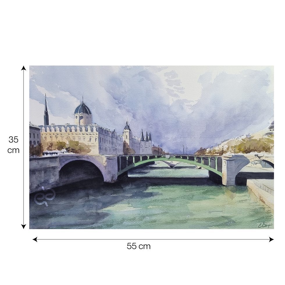Miniature : Aquarelle originale "Le Pont Notre-Dame"