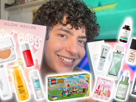 COMPRINHAS E RECEBIDOS COM GLOW RECIPE, CLIO, NARS, DERMALOGICA, SHISEIDO, NEO GEN, NATURA, LEGO E+