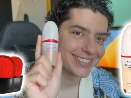 RESENHA SHISEIDO REVITALESSENCE SKIN GLOW E HANATSUBAKI HAKE POLISHING - BASE E PINCEL