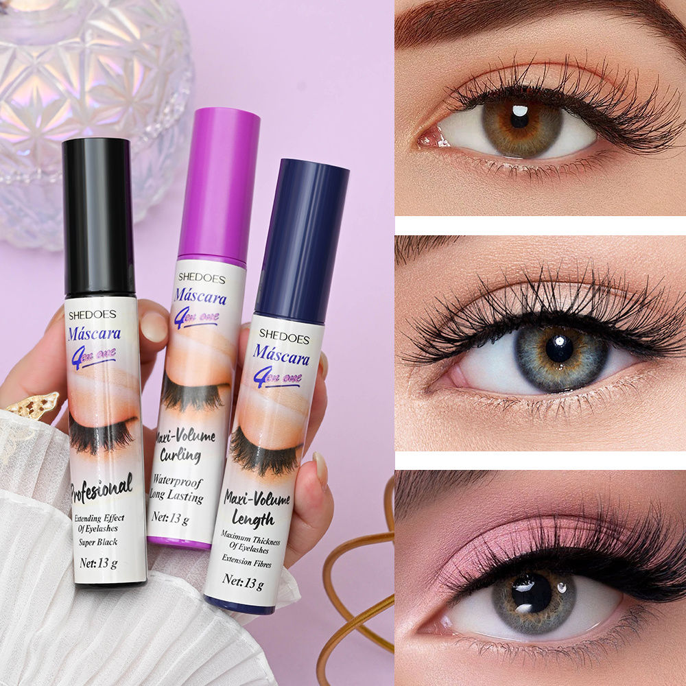 4D mascara is long-lasting, slender, curled and dense, waterproof, sweat-proof a