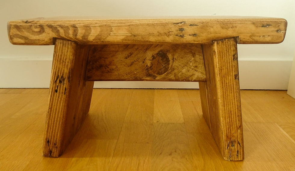 Thumbnail: brown rustic foot stool