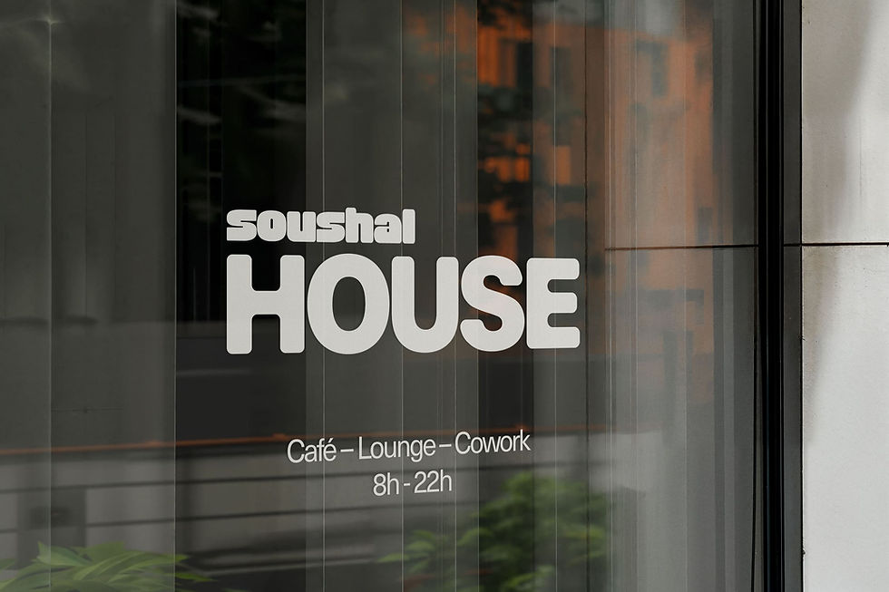 Cartel de Soushal House café y restaurante en Sant Cugat del Vallès