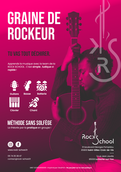 Flyer "Graine de rockeur" • ROCK SCHOOL