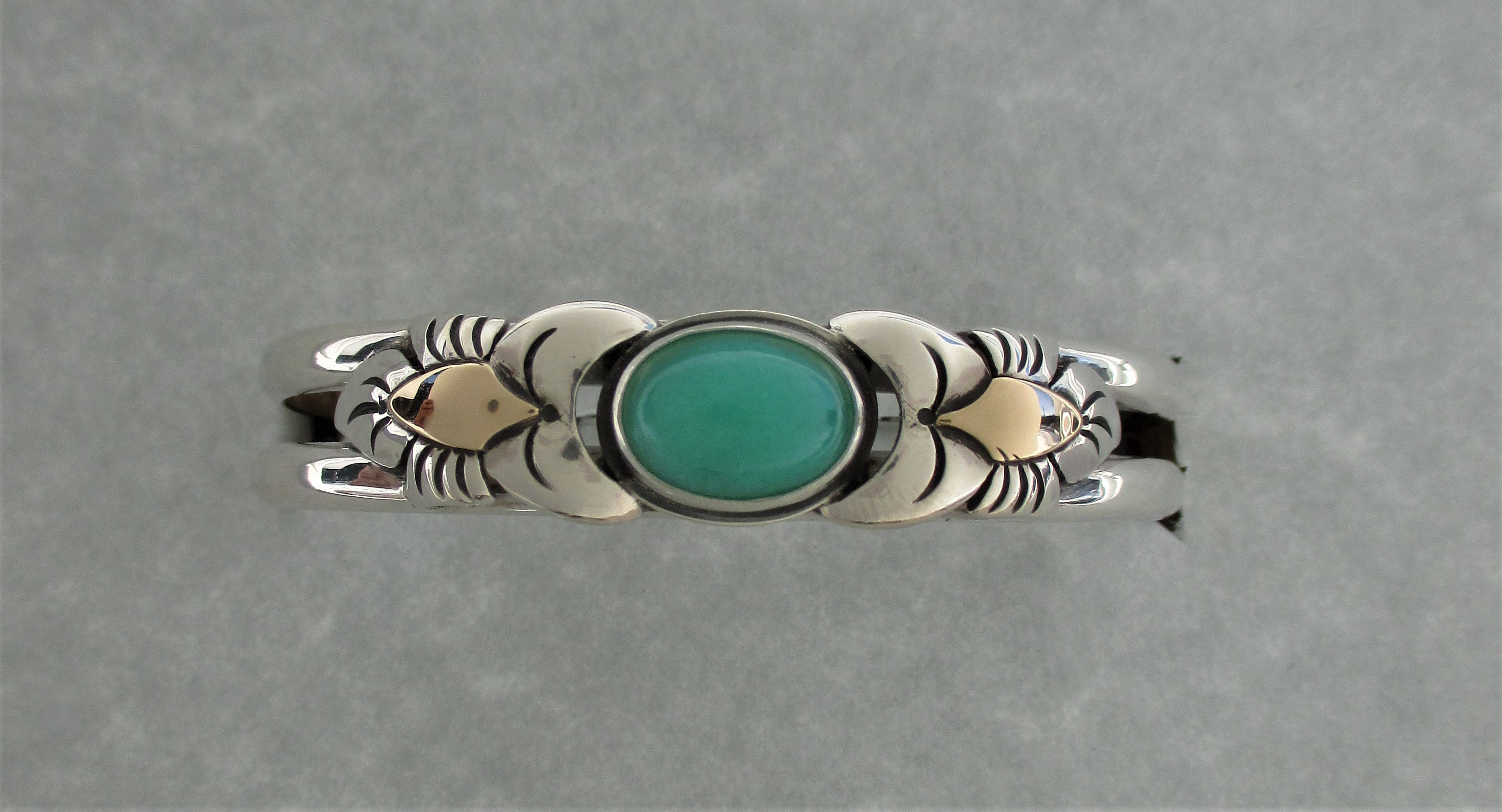 chrysoprase, sterling silver and