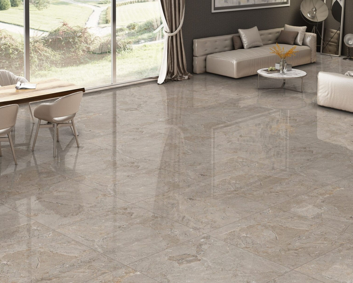 Tinted Grey Porcelain 60x60cm Tile