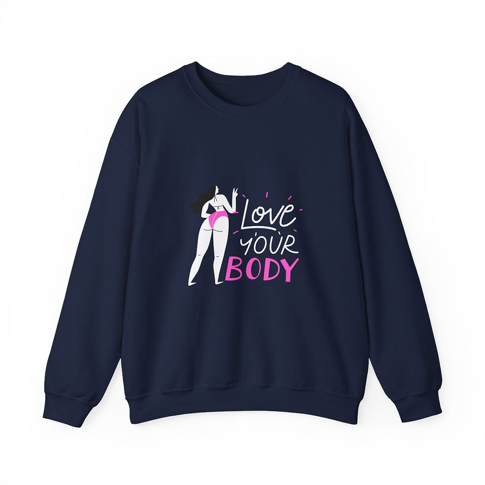 Thumbnail: Women's, Love Your Body Heavy Blend™ Crewneck Sweatshirt