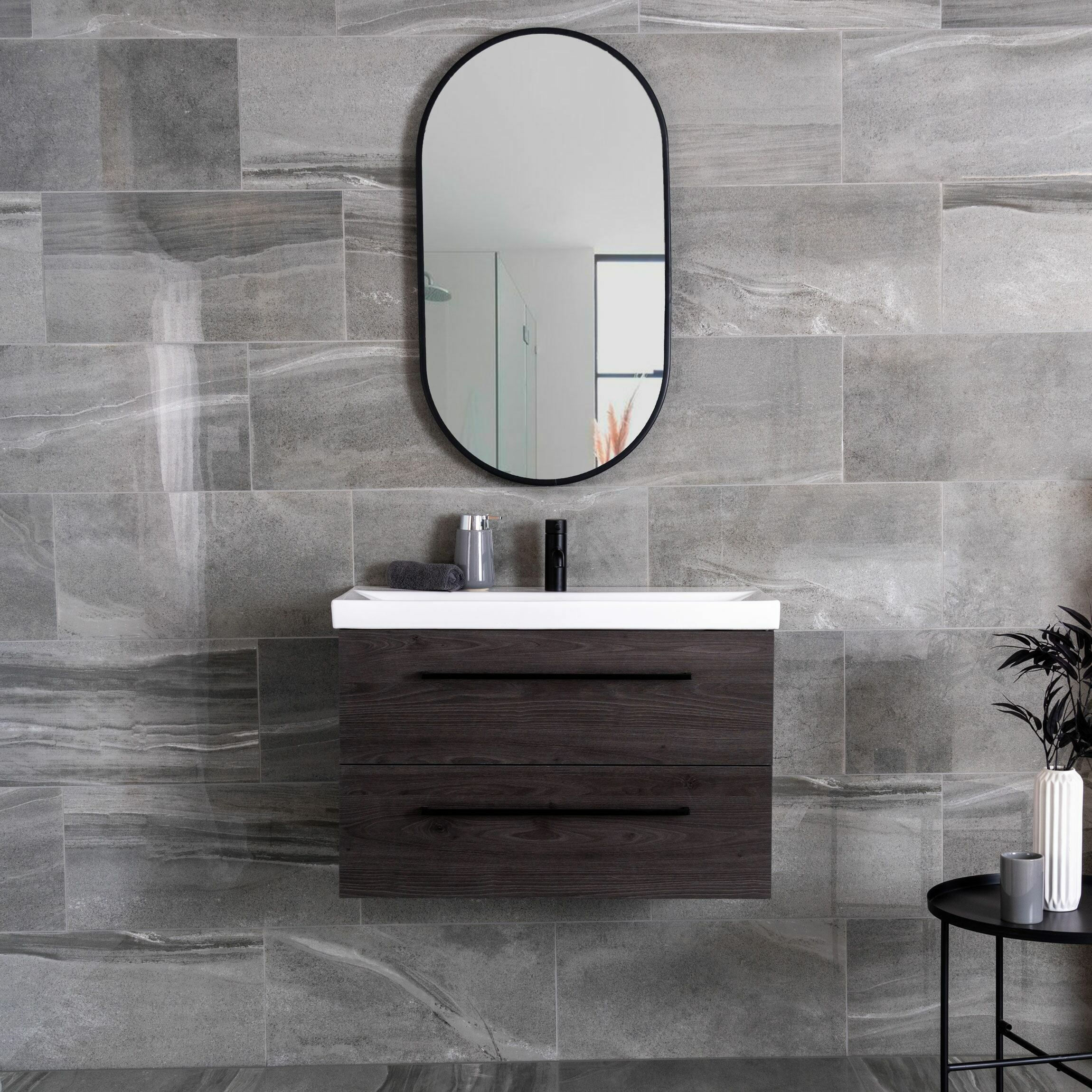 Haze Light Grey Gloss Porcelain 60X60cm Tile