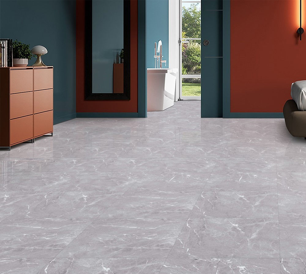 Pepper Grey Glossy Porcelain 60X60cm Tile