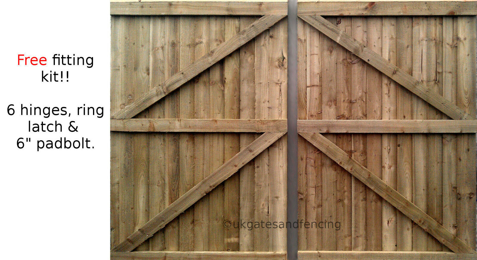 6ft high Driveway double gates