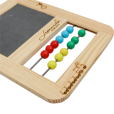 Quadro com Abaco e saco Juta - Mod Rapaz