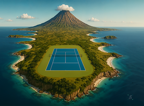 Julie Fratoni, artiste basée à Paris, explore l’art contemporain du tennis à travers des créations IA innovantes.