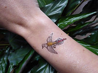 unrealistic, peeling tattoo sticker