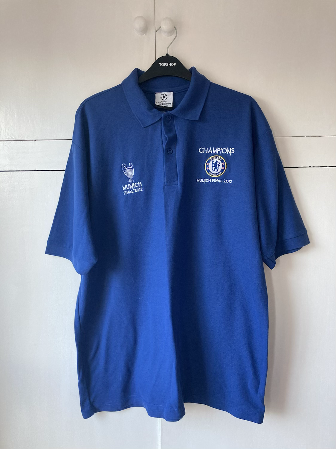 2012 CHELSEA CHAMPIONS LEAGUE WINNERS T-SHIRT (EXCELLENT) L