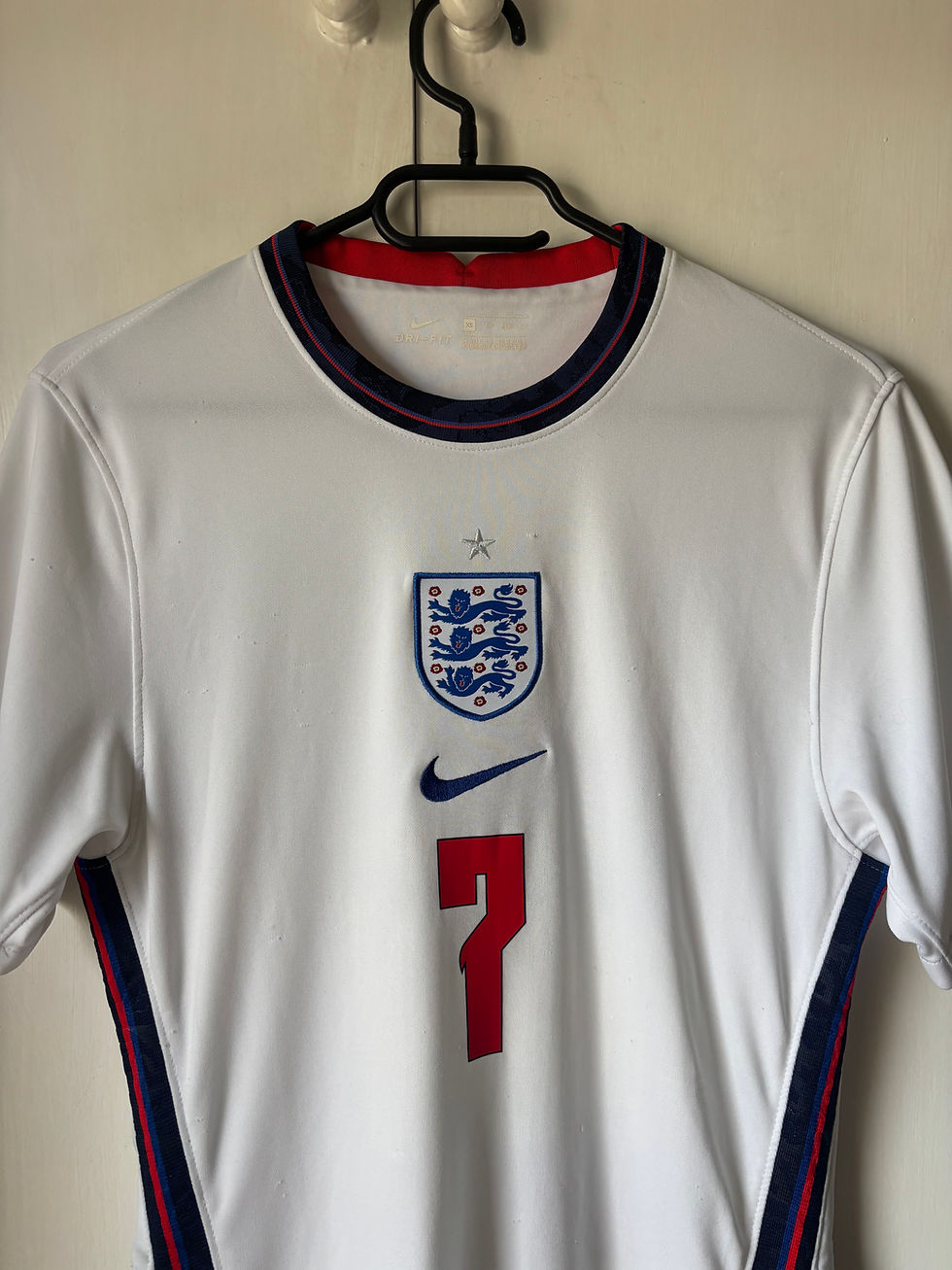 Thumbnail: 2020-22 England Home Shirt Grealish #7 (Very Good) XS