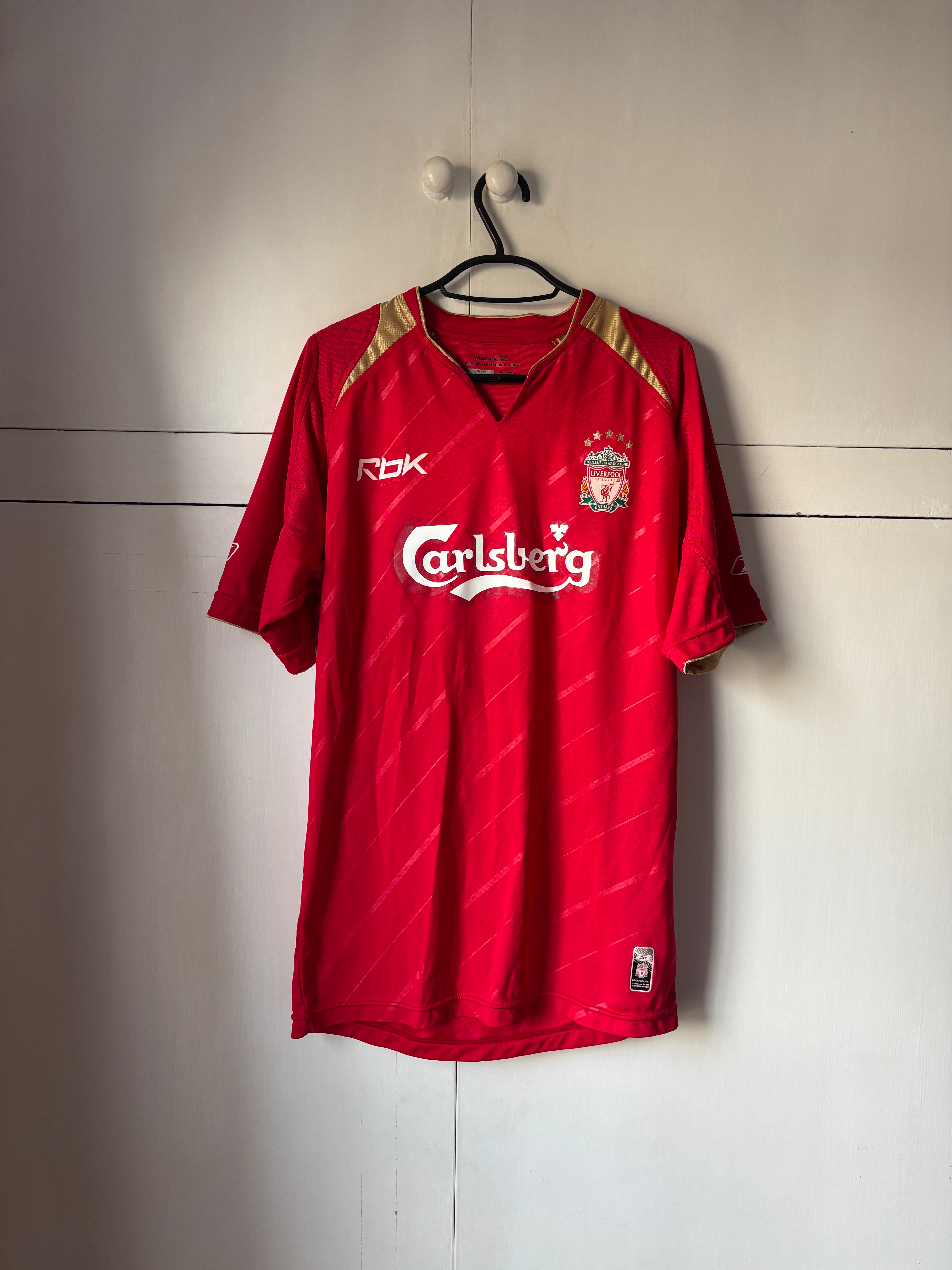2005-06 Liverpool Champions League Home Shirt (Fair) S