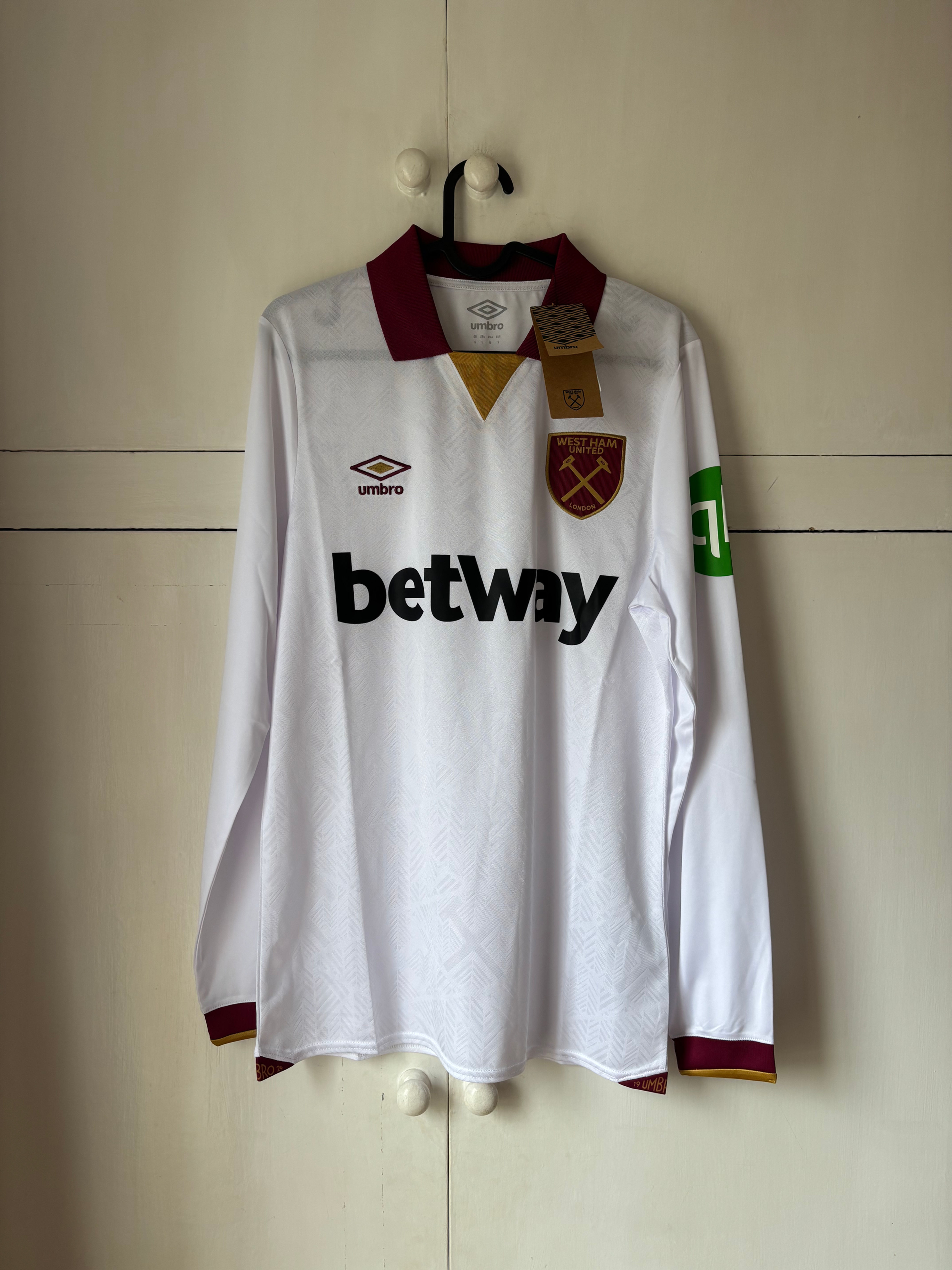 2024-25 West Ham L/S Away Shirt *BNWT* S