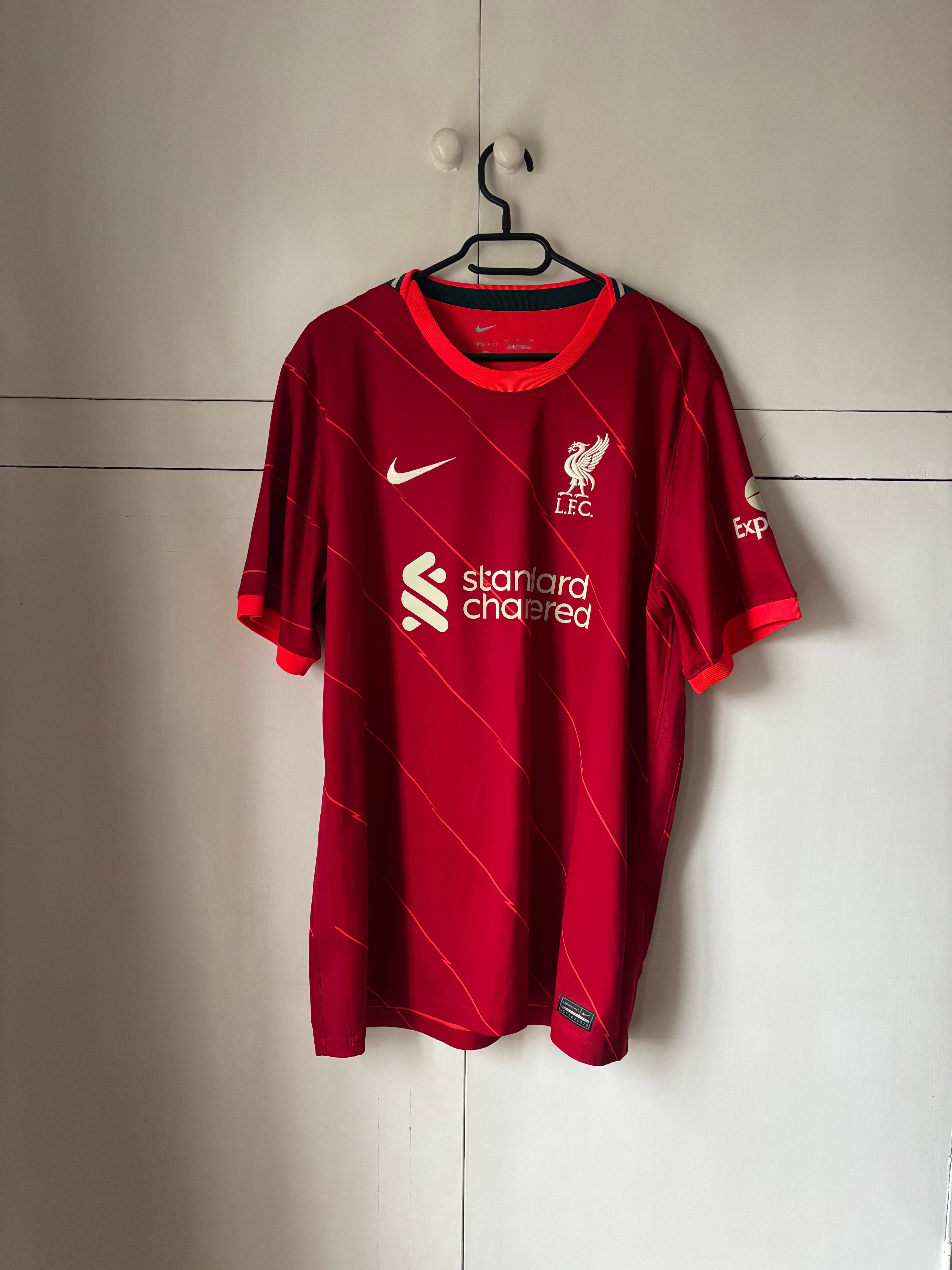2021-22 Liverpool Home Shirt Virgil #4 (Excellent) XL