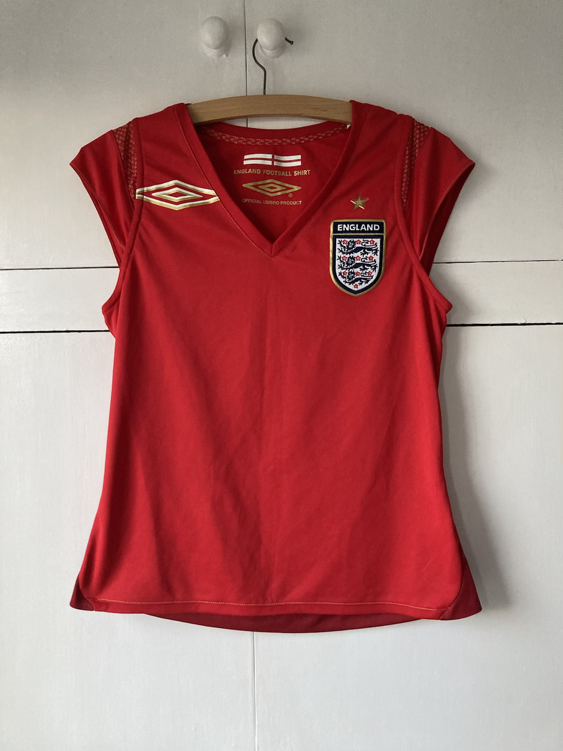 2005-06 England Umbro Sleeveless Home Ladies Shirt (Excellent) 12