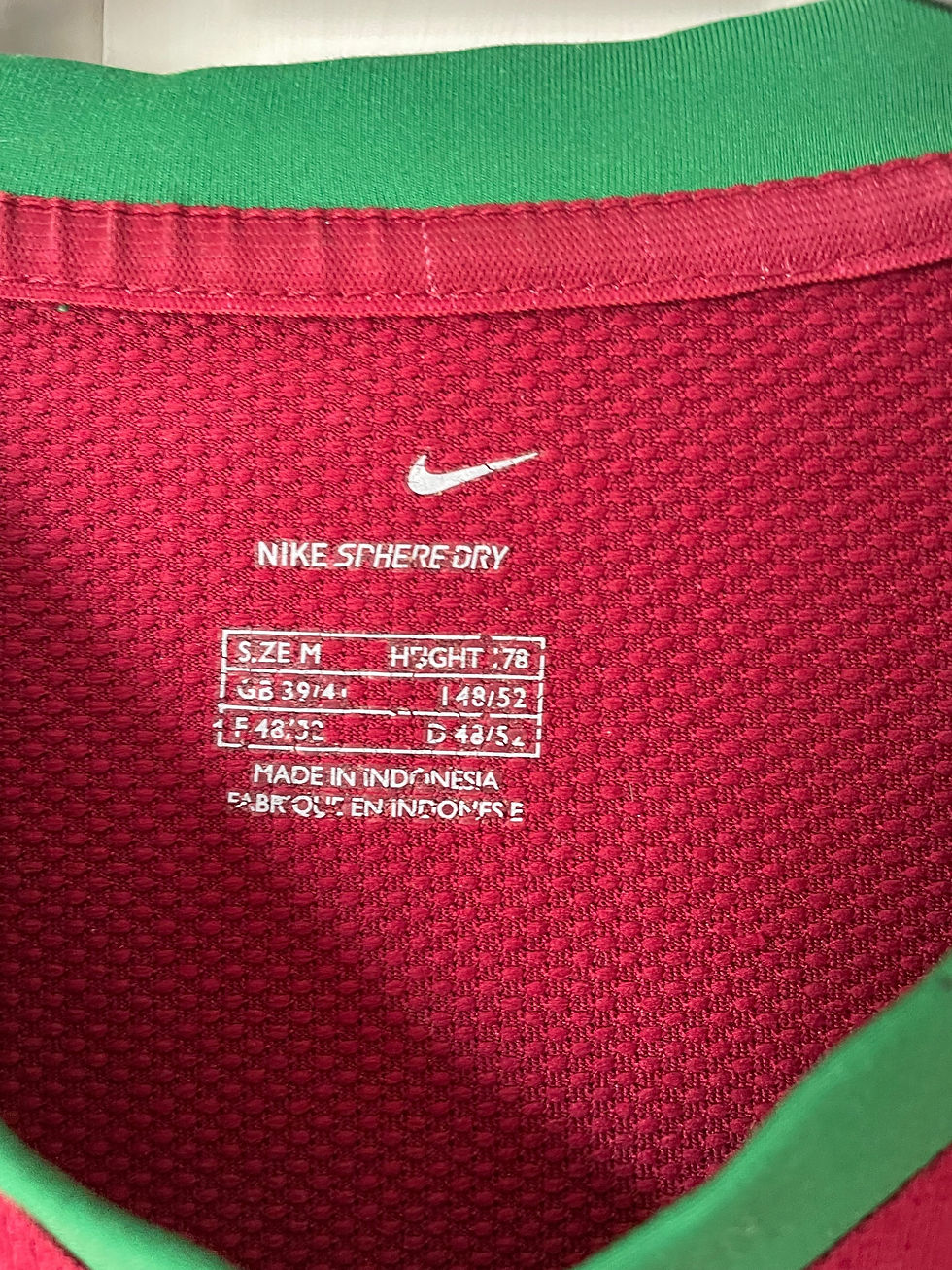 Thumbnail: 2006-08 Portugal Home Shirt (Excellent) M