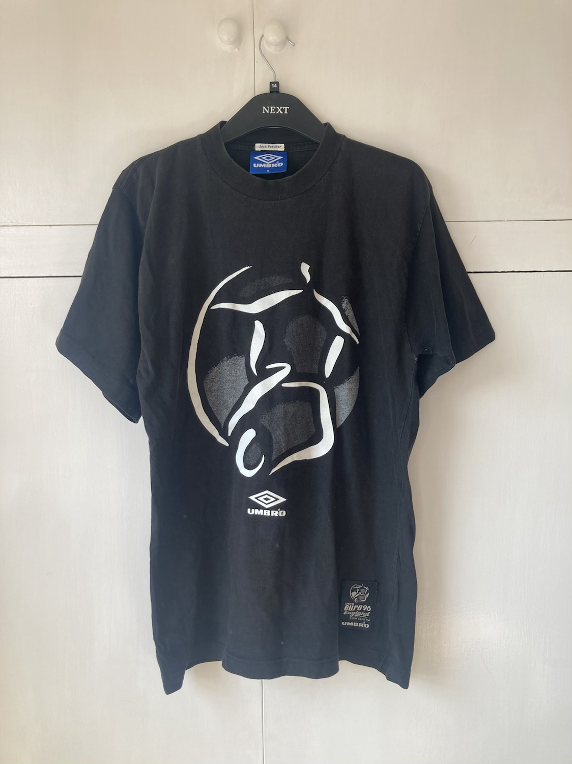 1996 Umbro Official Euro 96 T-Shirt (Very Good) M