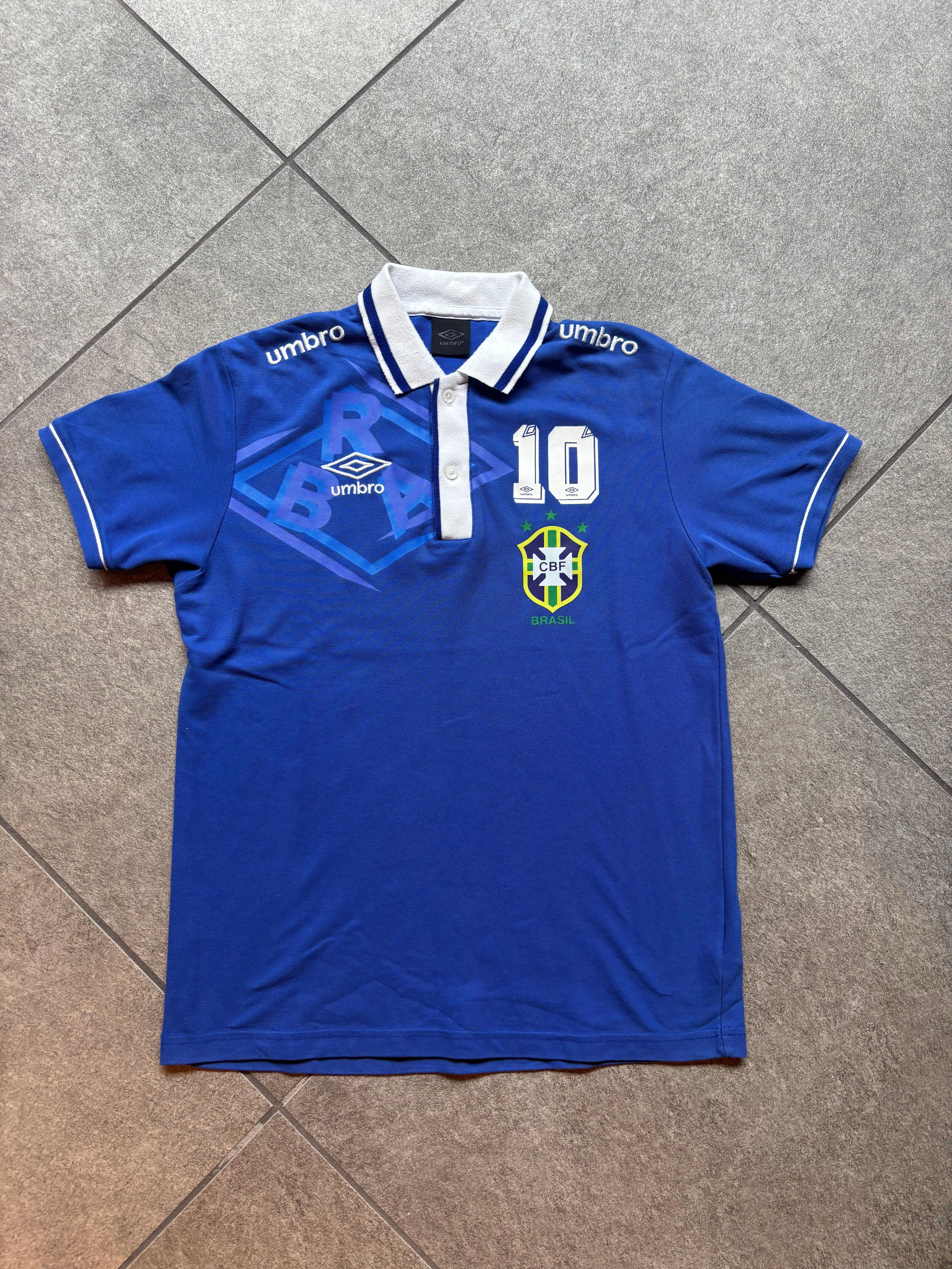 1994 Brazil Umbro #10 Polo Shirt (Excellent) S