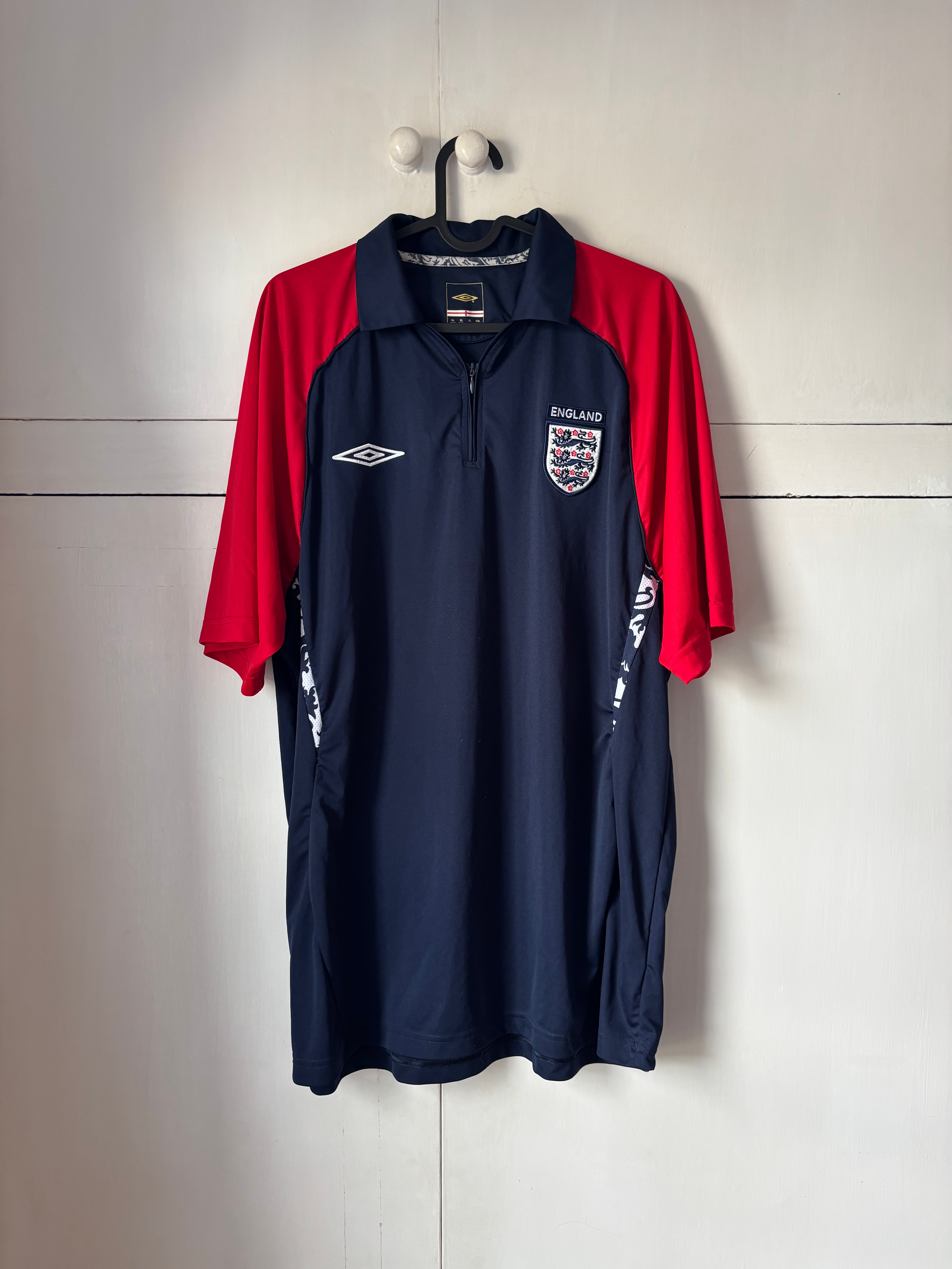 2007-09 England Umbro 1/4 Zip Training Shirt (Excellent) XL
