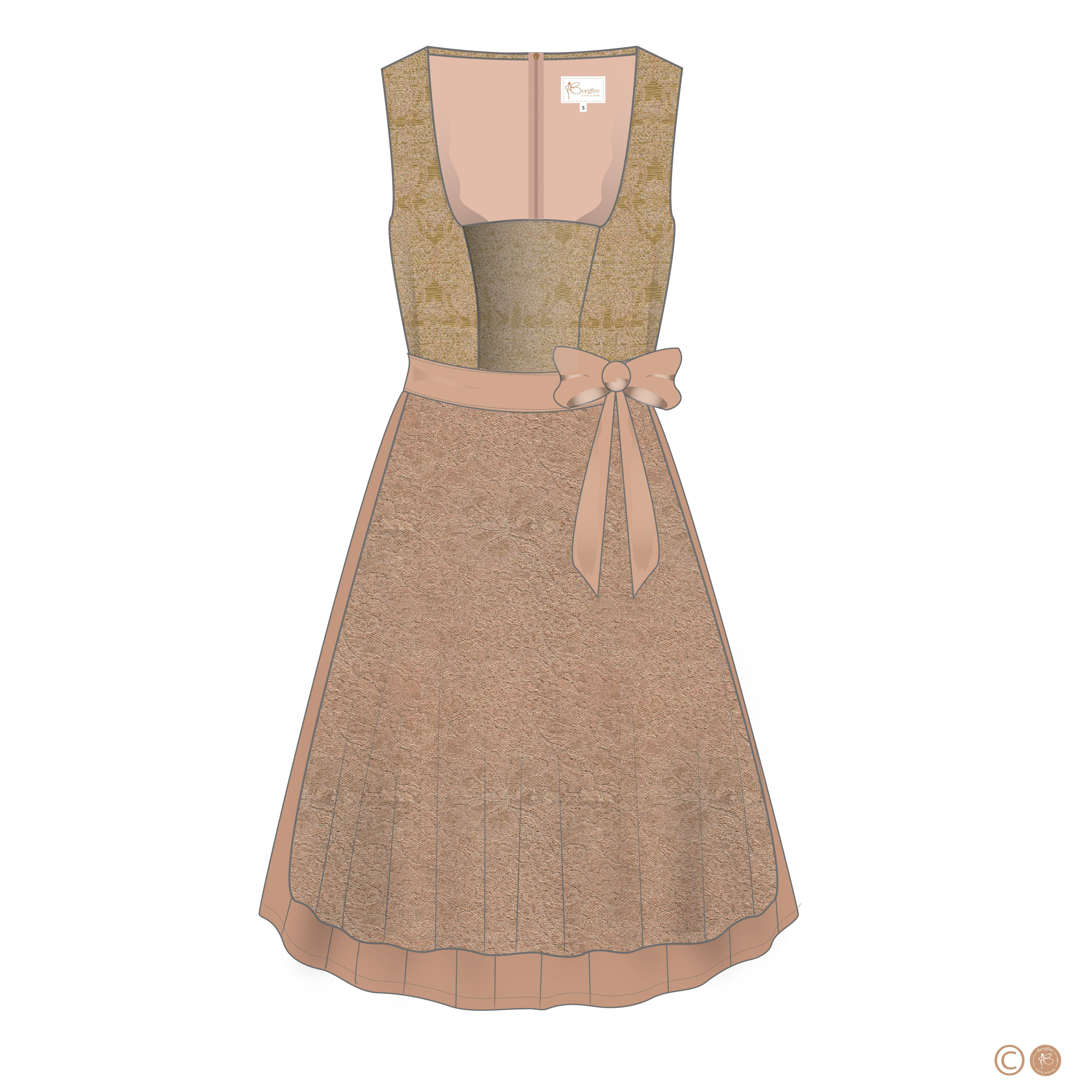 Rosy Golden Times Bridedress