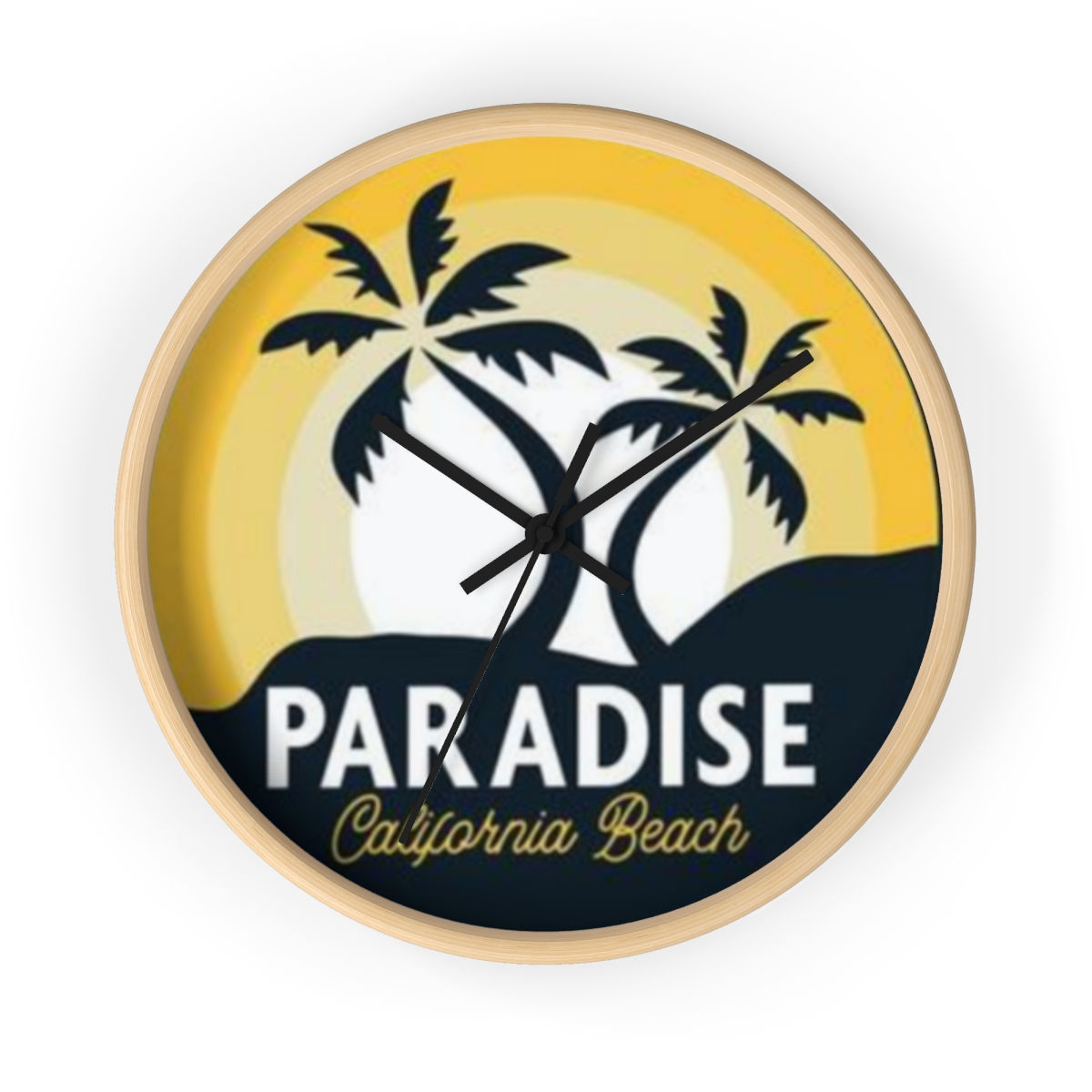 Wall Clock Paradise California Beach