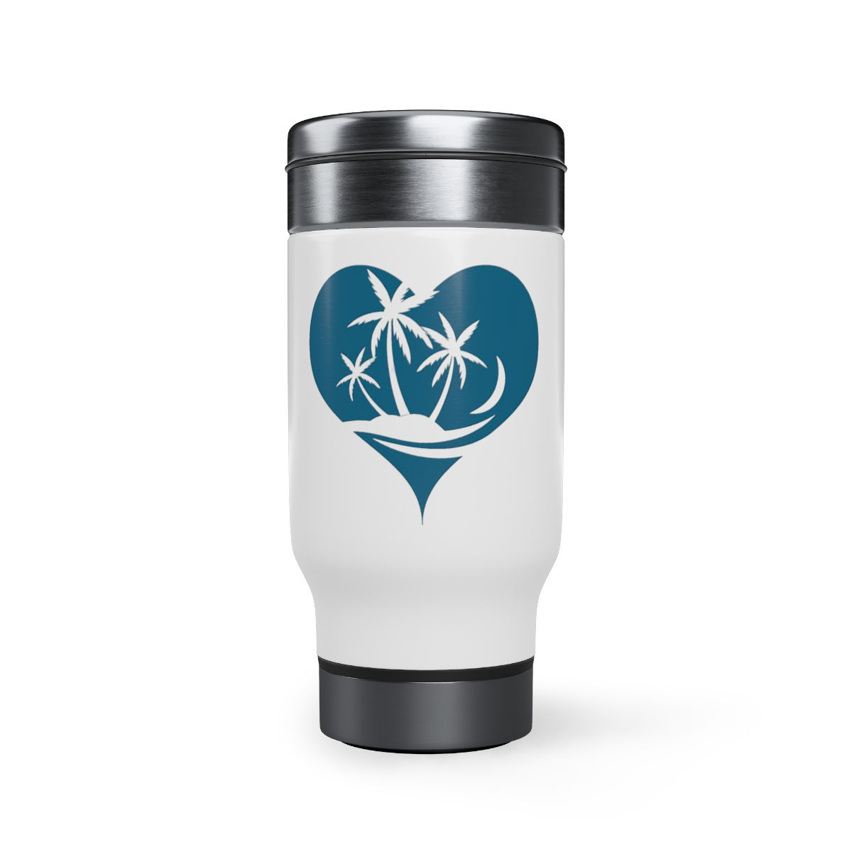 Island Blue Love Stainless Steel Travel Mug with Handle, 14oz 2024