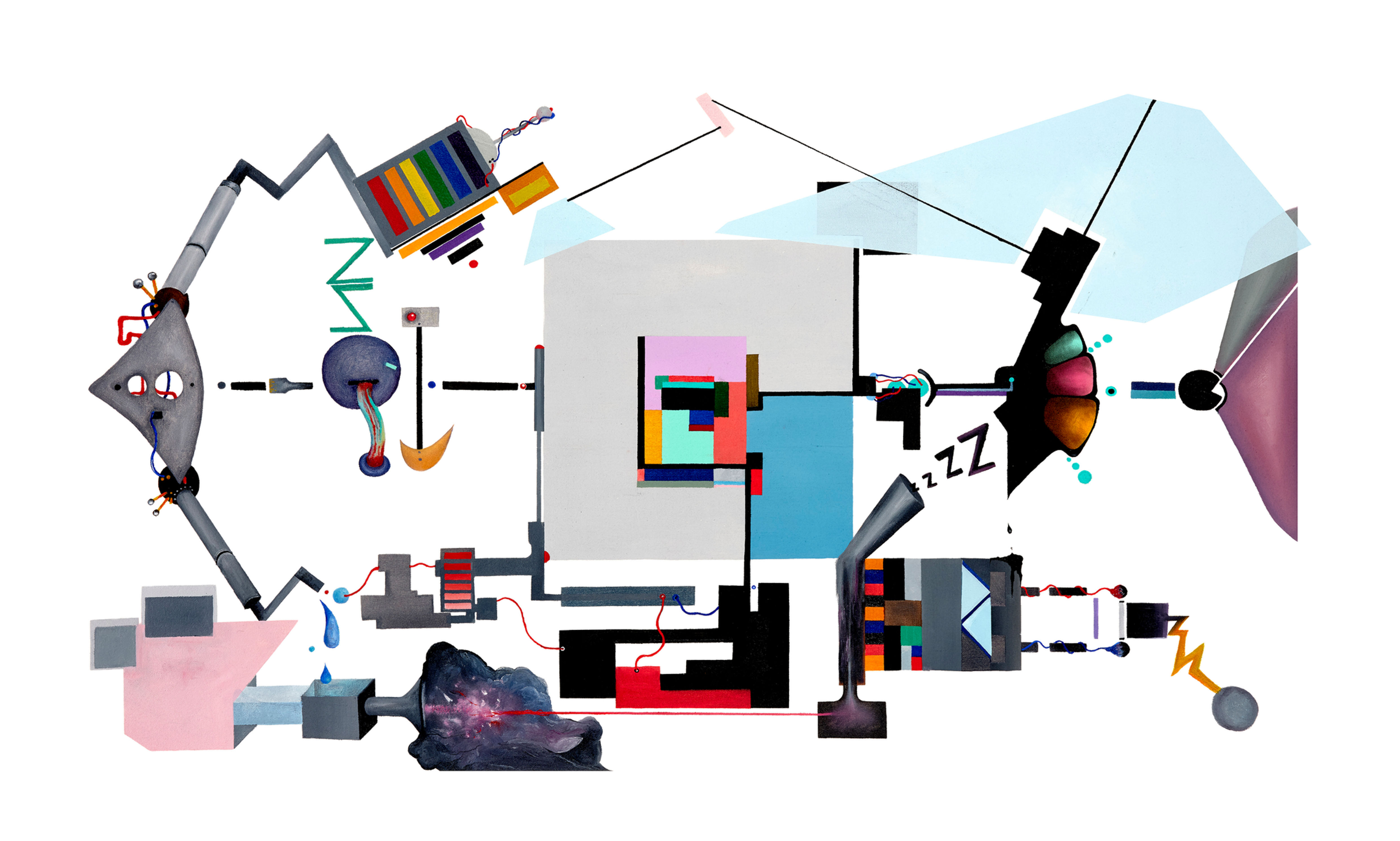 "The Deconstruction Engine" Large Art Print